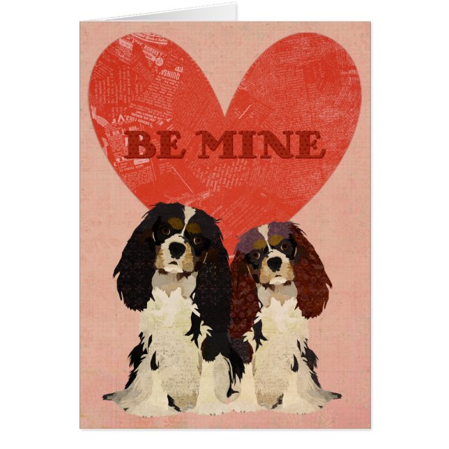 Unbekümmerter König Charles Spaniels Love Card (Vorne)