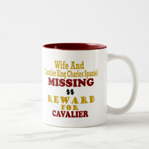 Unbekümmerter König Charles u. Ehefrau-vermisste Zweifarbige Tasse