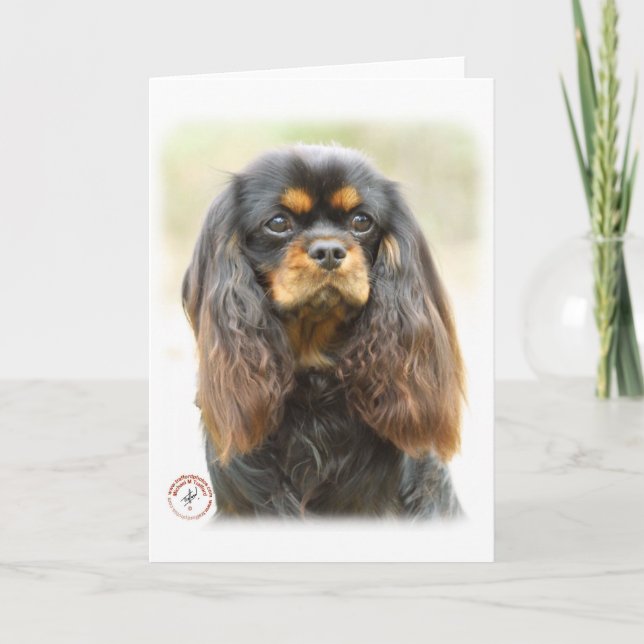 Unbekümmerter Königcharles Spaniel 9F51D-03 Karte (Vorderseite)