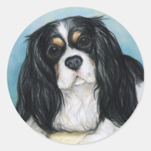 Unbekümmerter Königcharles Spaniel-Aufkleber Runder Aufkleber