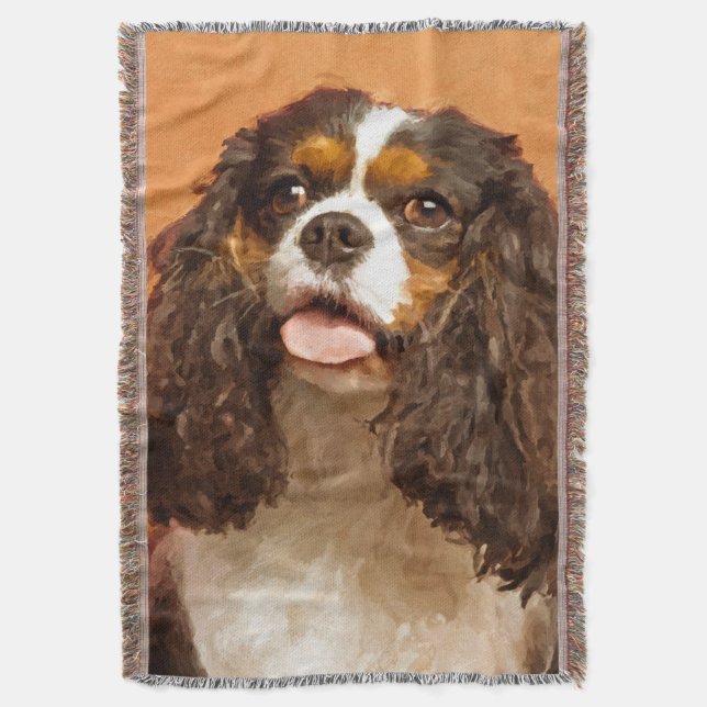 Unbekümmerter Königcharles Spaniel Decke (Vorderseite Vertikal)