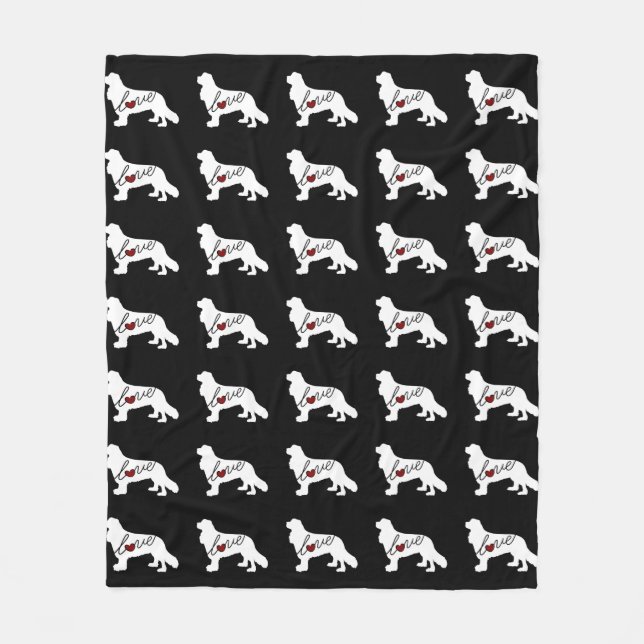 Unbekümmerter Königcharles Spaniel Fleecedecke (Vorderseite)