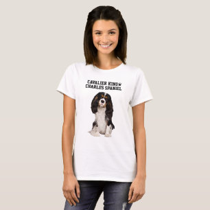 Unbekümmerter Königcharles Spaniel-illustrierter T-Shirt