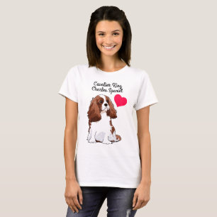 Unbekümmerter Königcharles Spaniel-illustrierter T-Shirt