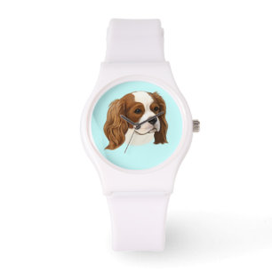 Unbekümmerter Königcharles Spaniel im Porträt Armbanduhr