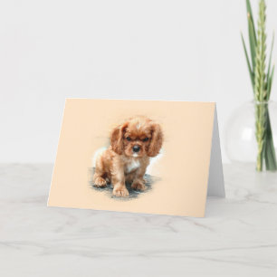 Unbekümmerter Königcharles Spaniel Karte