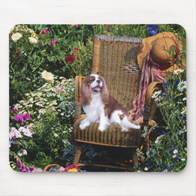 Unbekümmerter Königcharles Spaniel Mousepad (Vorne)