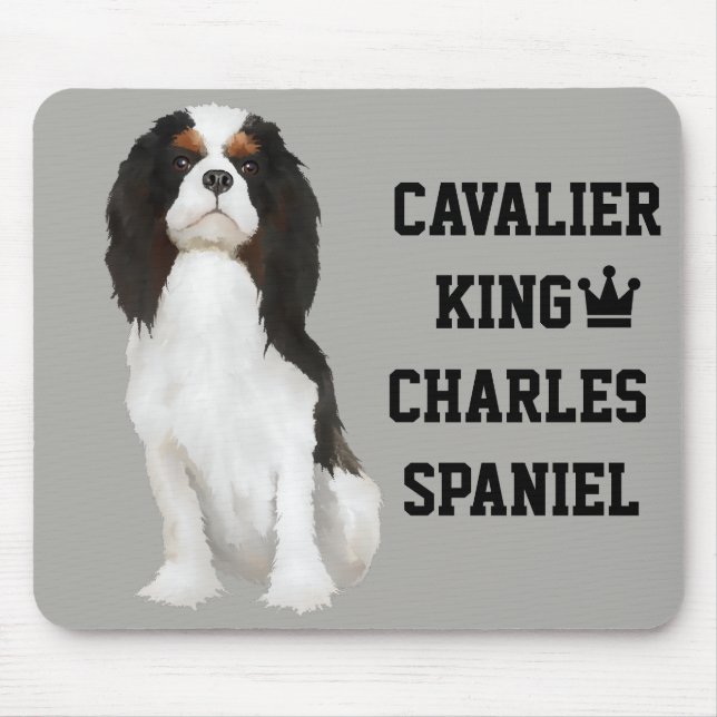 Unbekümmerter Königcharles Spaniel Mousepad (Vorne)