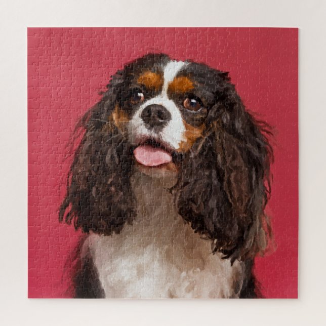 Unbekümmerter Königcharles Spaniel Puzzle (Vertikal)