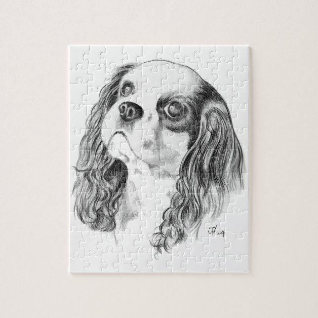 Unbekümmerter Königcharles Spaniel Puzzle (Vertikal)