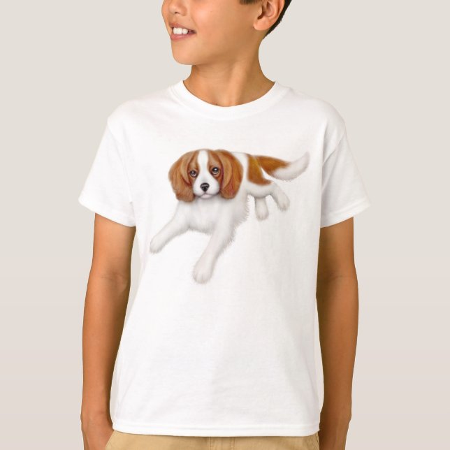 Unbekümmerter Königcharles Spaniel scherzt T - T-Shirt (Vorderseite)