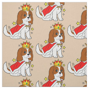 Unbekümmerter Königcharles Spaniel Stoff