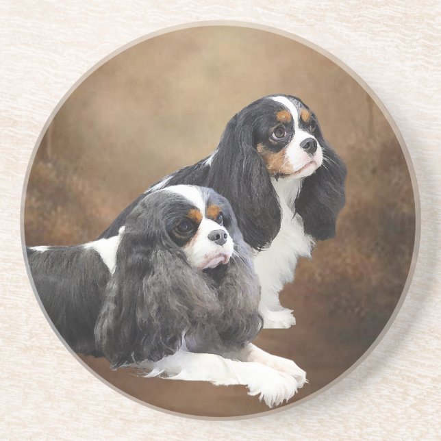 Unbekümmerter Königcharles Spaniel Untersetzer (Vorne)