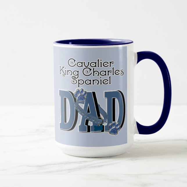 Unbekümmerter Königcharles Spaniel VATER Tasse (Rechts)