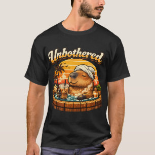 Unbekümmertes Capybara-Whirlpool-Aufkleber Lustig T-Shirt