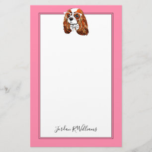 Unbekümmertes Königcharles Spaniel-Porträt Briefpapier