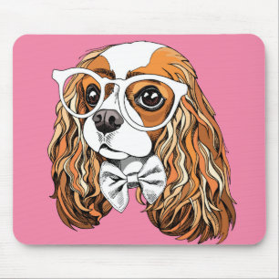 Unbekümmertes Königcharles Spaniel-Porträt Mousepad