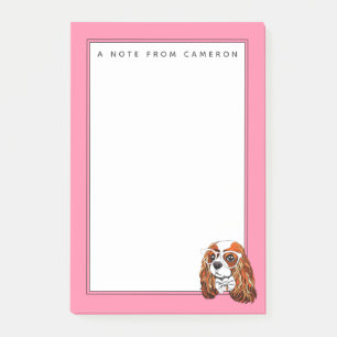 Unbekümmertes Königcharles Spaniel-Porträt   Post-it Klebezettel