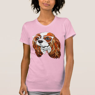 Unbekümmertes Königcharles Spaniel-Porträt T-Shirt