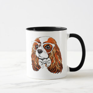 Unbekümmertes Königcharles Spaniel-Porträt Tasse