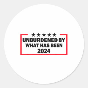 Unbelastet durch den Sieg Trumps 2024 Runder Aufkleber