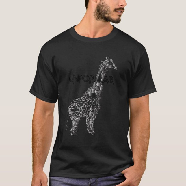 Unbeliebte Rises Giraffe T-Shirt (Vorderseite)