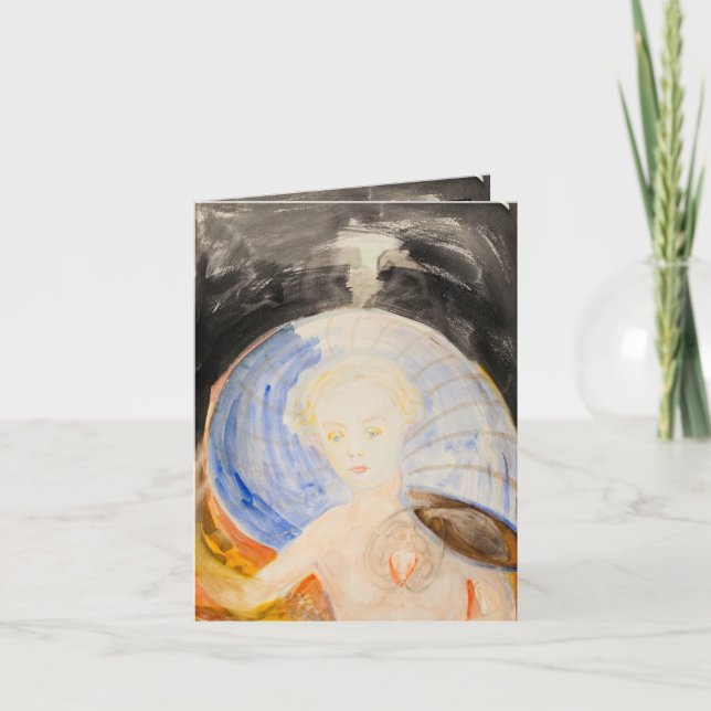 Unbenannt, 1934 von Hilma af Klint Dankeskarte (Vorderseite)