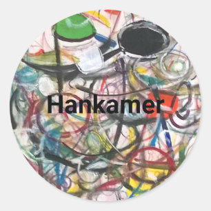 Unbenannt Abstrakte Malerei Hankamer Artjunkhaus Runder Aufkleber