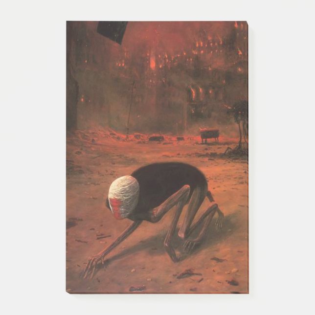 Unbenannt (Die Kreatur) von Zdzislaw Beksinski Post-it Klebezettel (Vorderseite)