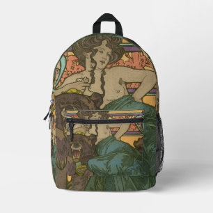Unbenannt nach Alphonse Mucha (1902) Bedruckter Rucksack