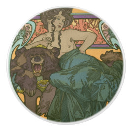 Unbenannt nach Alphonse Mucha (1902) Keramikknauf