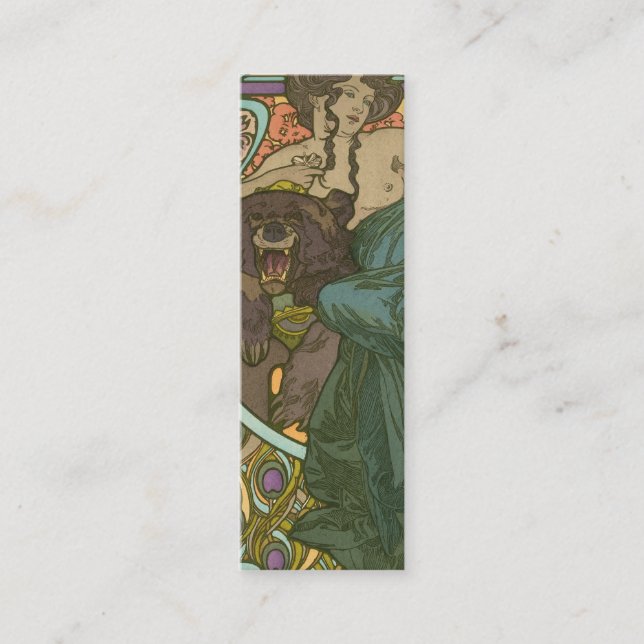Unbenannt nach Alphonse Mucha (1902) Mini Visitenkarte (Vorderseite)