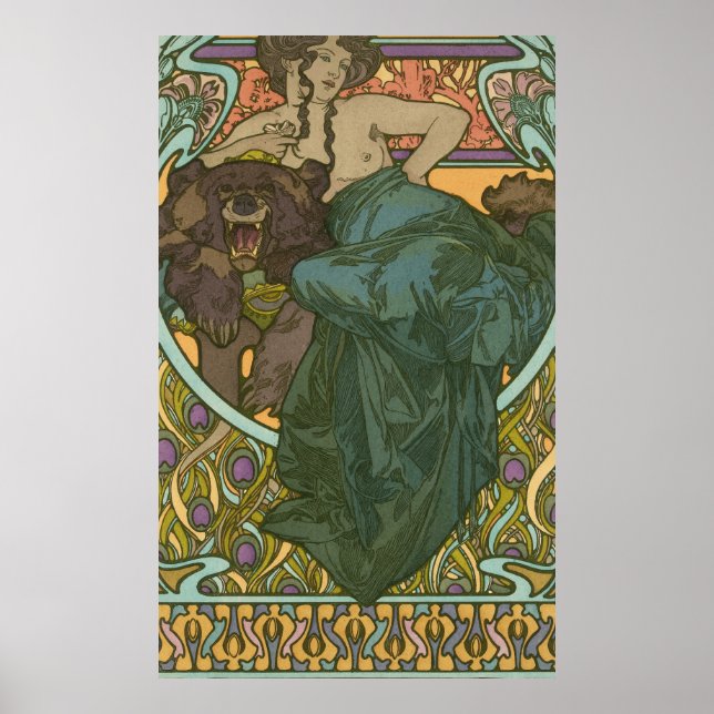 Unbenannt nach Alphonse Mucha (1902) Poster (Vorne)