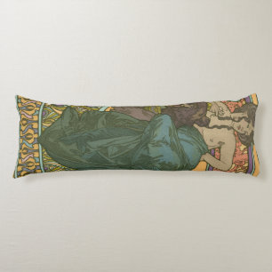 Unbenannt nach Alphonse Mucha (1902) Seitenschläferkissen
