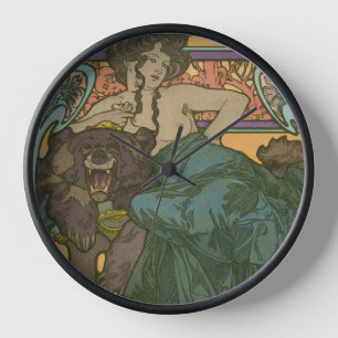 Unbenannt nach Alphonse Mucha (1902) Uhr