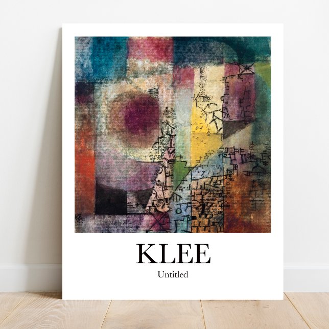 Unbenannt nach Paul Klee Poster (Klee's Mysterious Masterpiece: Untitled. High-quality art poster)