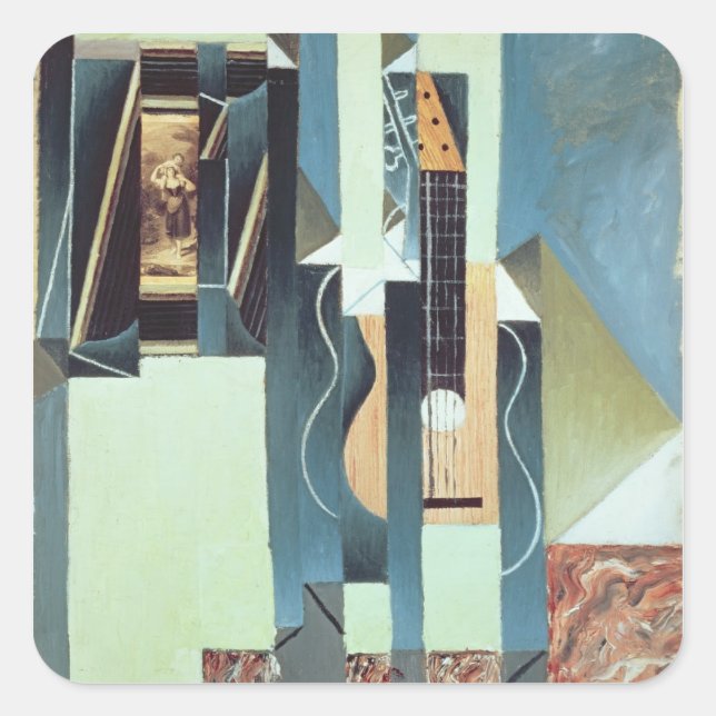 Unbenannt (Öl auf Leinwand) Quadratischer Aufkleber (Vorderseite)