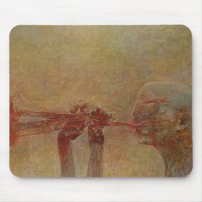 Unbenannt (The Trumpeter) von Zdzislaw Beksinski Mousepad (Vorne)