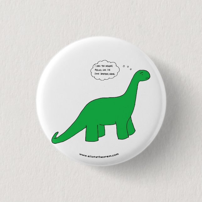 Unbequemer Gefühls-Knopf Button (Vorderseite)