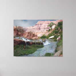 Unberührte Wasserfall Kunstdruckerei auf Leinwand