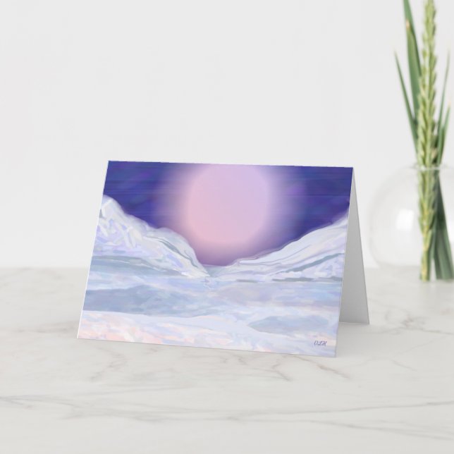 Unberührter Schnee Karte (Vorderseite)