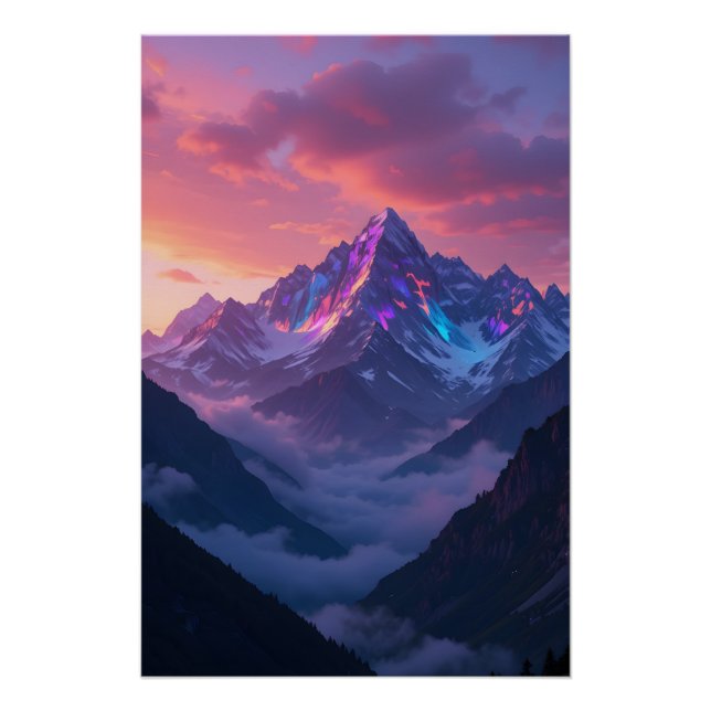 Unberührter Sonnenuntergang Poster (Vorderseite)