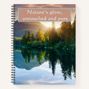 Unberührter und reiner Berg - Naturglanz Notizbuch