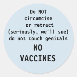 Unbeschädigte Krankenhauswarnung Runder Aufkleber