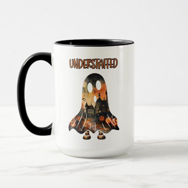 Unbesetzt Spaß Sarcastic Halloween Ghost Tasse (Links)