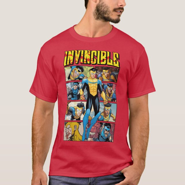 Unbesiegbar Comic Retro-Geschenk T-Shirt (Vorderseite)