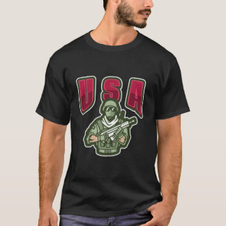 Unbesiegbarer Soldat Styled U S A T-Shirt