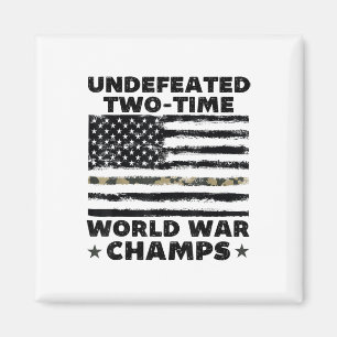 Unbesiegte Weltkriegsmeister 4. Juli Amerikaner -  Magnet