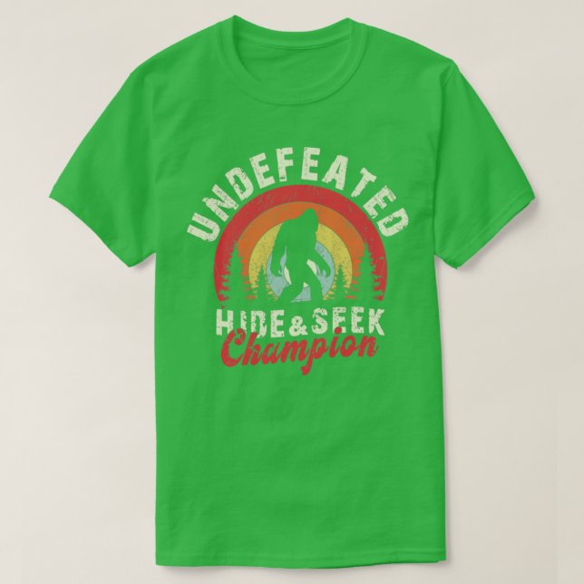 Unbesiegter Hide Seek Champion T-Shirt (Design vorne)