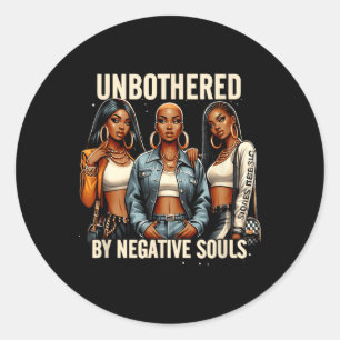 Unbesonnen von Negative Souls Black History Cowgir Runder Aufkleber
